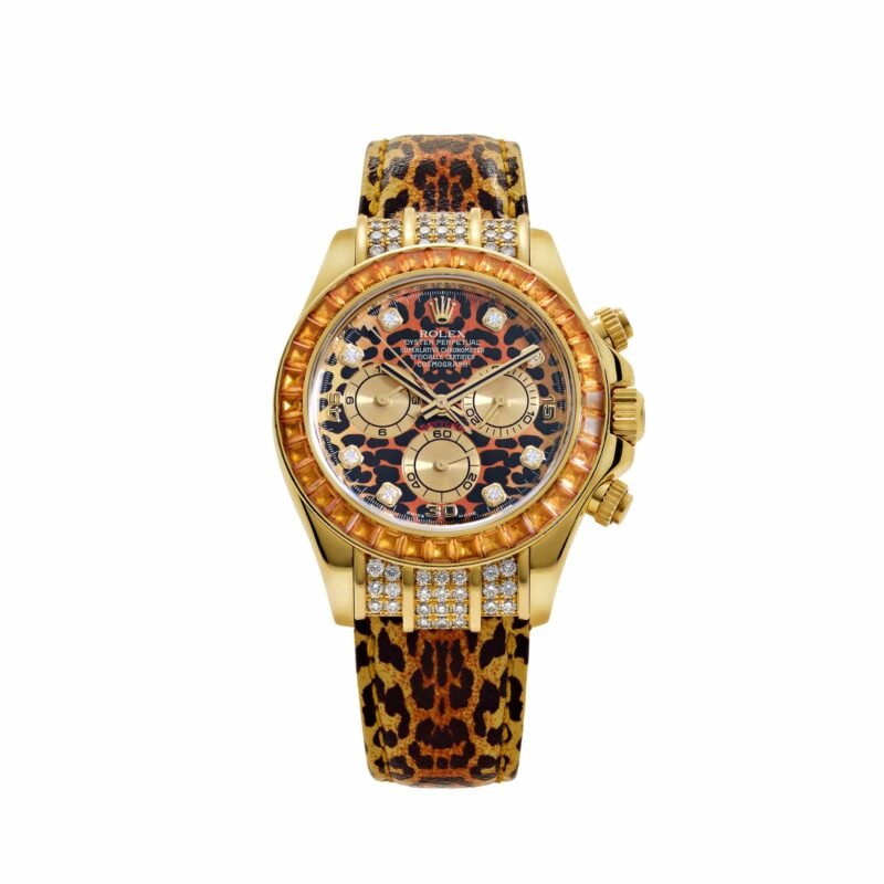 Rolex Daytona Leopard Yellow Gold Diamond Dial