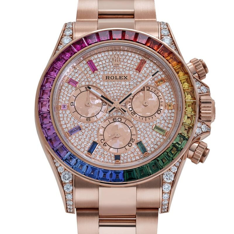 Rolex Daytona Rainbow Everose Gold Diamond Pavé Dial